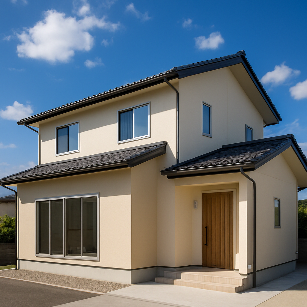 塗り替えを終えた美しい外壁の住宅